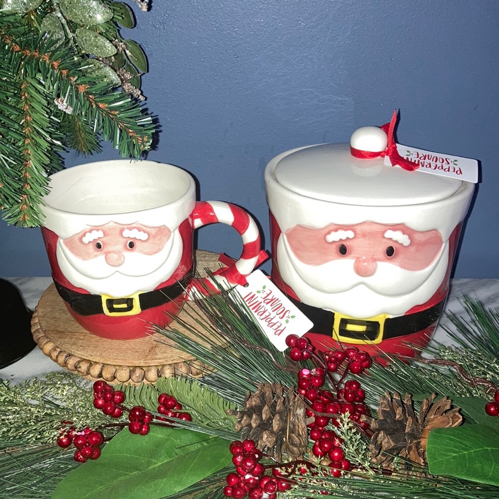 Santa Claus canister and if set